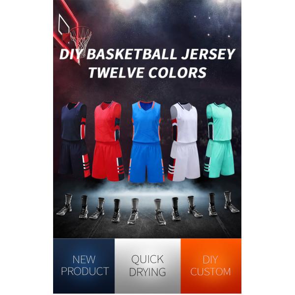 NBA Team Basketball Practice Shirts 100% Polyester Fabric Material V Neck Collar