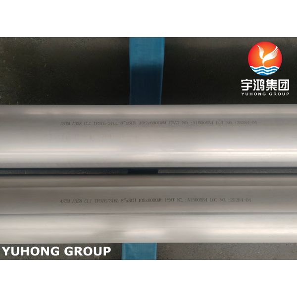 ASTM A358 / ASME SA358 TP316/316L Class1 EFW Stainless Steel Double Welded Pipe