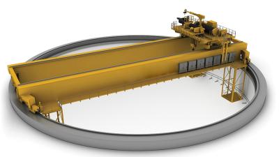 Span 7.5 ~ 35 M Nuclear Polar Cranes For Fuel Assembly Reactor Head