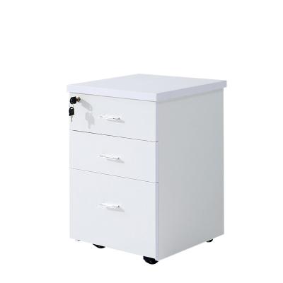 Versatile Three-Drawer Lockable Cabinet for Office File Storage and Mail Organization