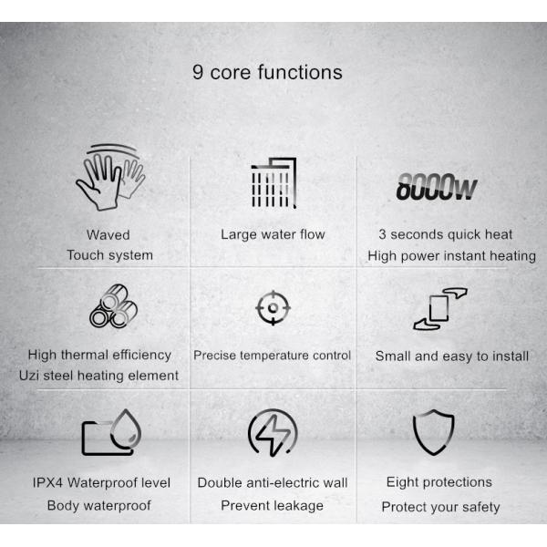 Portable Induction Water Heater 220V 8500W Wall Hot Water Heater