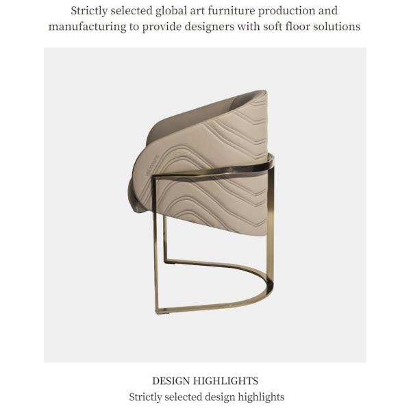 Light Luxury Dining Chair Modern Armchair Leisure  Living Room Chair