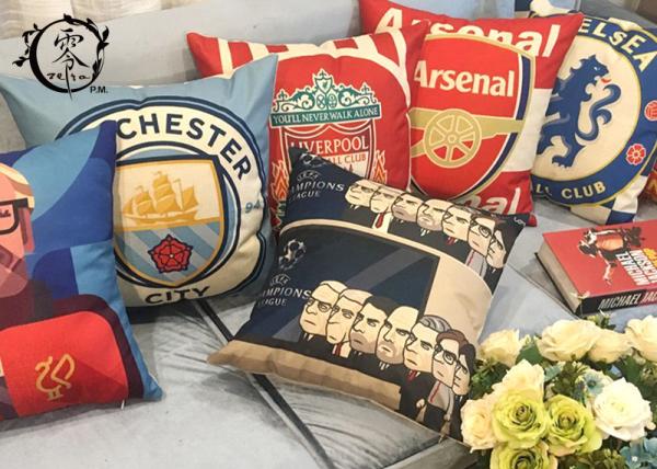 Real Madrid  Barcelona Decorative Cushions Pillows , Multiple Soccer Teams Bed Pillows