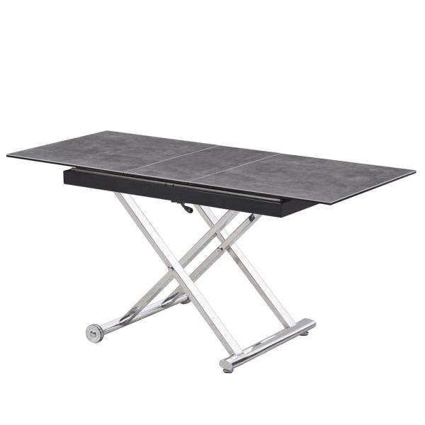 Folding Luxury Modern Dining Table Set Rectangle Shape Stone Marble Material