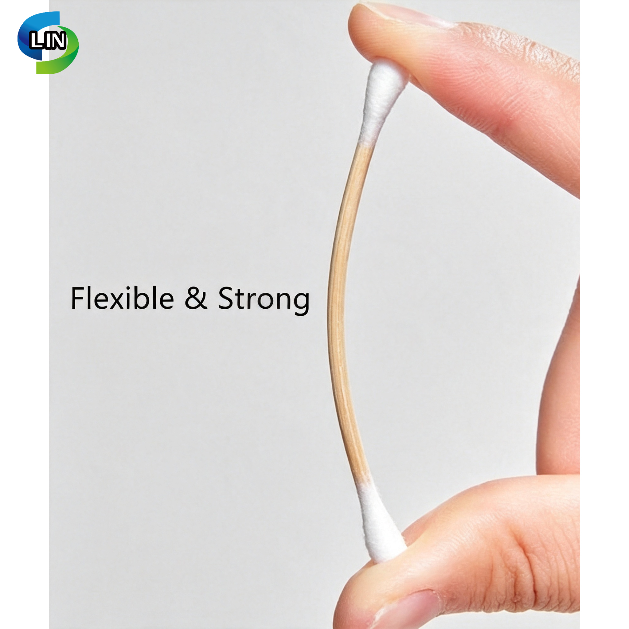 Disposable Cotton Swab with 100% Pure Cotton Tip - Eco-friendly and Single-use for Medical Cleaning and Makeup Removal