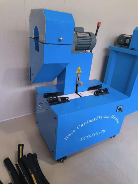 High Performance Electric 2 Inch 6 Layers Hose Cutting And Skiving Machine With Blade Protective Cover