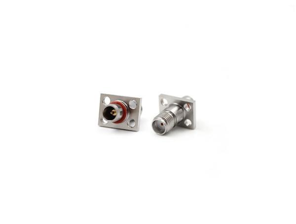 RF Connector Stainless Steel BMA Male to SMA Female Flange