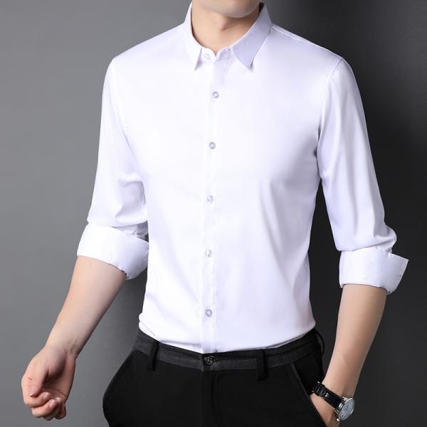 Camiseta masculina de talla grande con revestimiento de viscosa y mangas largas de algodón de poliéster