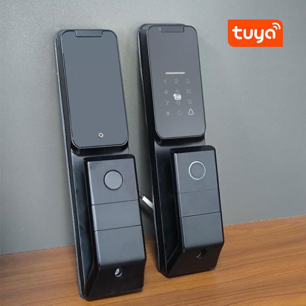 Wifi Fingerprint Door Lock Aluminum Alloy Tuya Digital Door Lock 35mm - 60mm