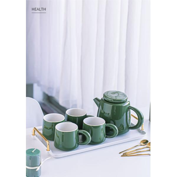 Порцелановый кофейный набор с современным дизайном чайник и милый чайник Капучино латте чашки