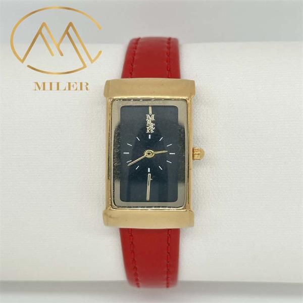 Fashion Design Women Quartz Wrist Watch Black / Red Band Color Special Features Waterproof