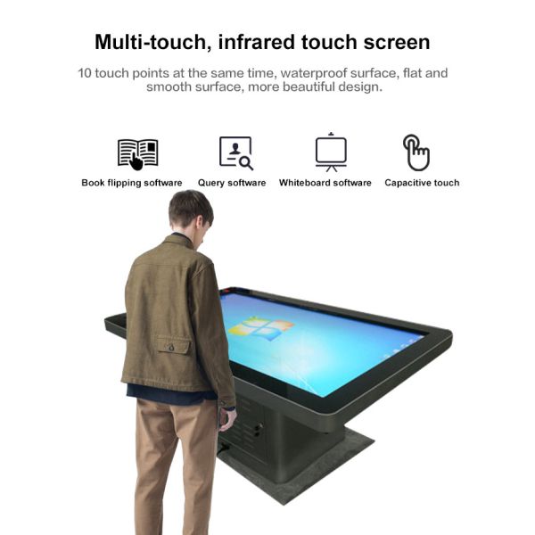 75 inch Intelligent Interactive Multi-touch Table Object Recognition Platform Multi-touch Interactive Software