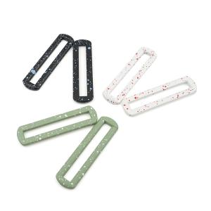 Garment Custom Fashion Metal Buckle 2 Color Paint 40mm Alloy Bag Buckle 4cm for