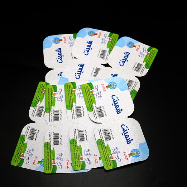 Soft Temper 0.038mm Aluminum Yogurt Lids Printed Heat Seal Lid Squareness