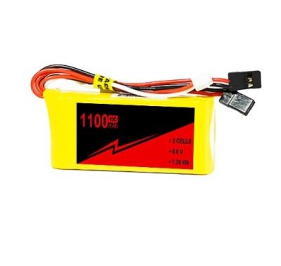 Preço de fábrica de alta qualidade 1100mAh 6.4V 10C LiFePo4 Receptor bateria Pack para RC
