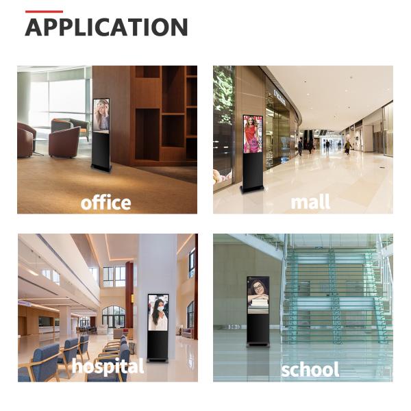 43 положение пола Signage Lcd цифров андроида Wifi дюйма взаимодействующее