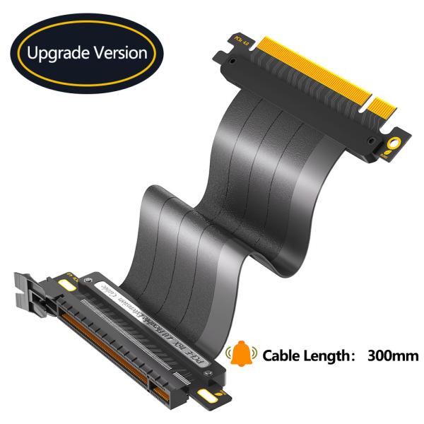 Gravação gráfica de extensão preta PCI-E 4.0 Riser Cable 16x Shielded High Speed