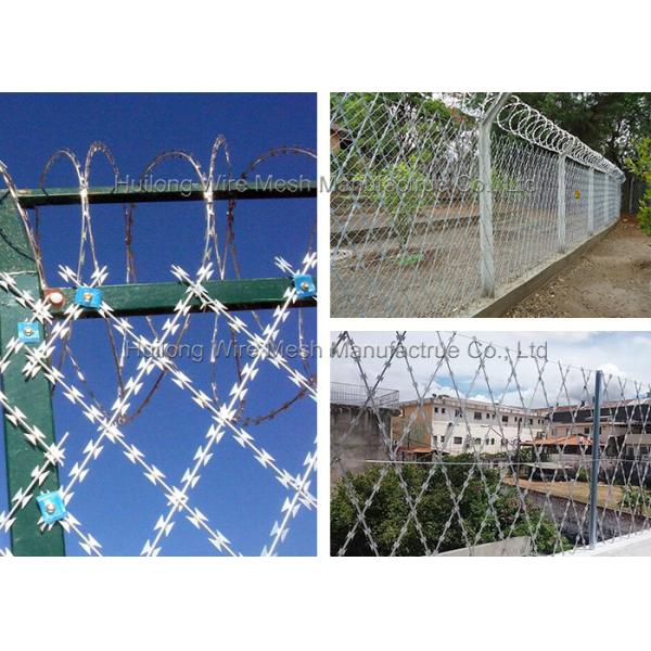 Горячая окунутая гальванизированная польза проволочной изгороди 2.5mm бритвы концертины жилая