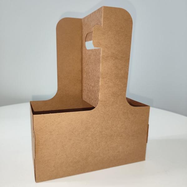Hot Drink Cup Tray with Handle Disposable Chinese Manufacture Paper Cup Holder