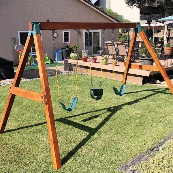 Exemplo de Swing Set Brackets Aço pesado Um hardware de estrutura inclui parafusos de madeira Lavadoras
