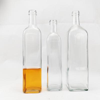 Estampagem a quente 250 ml 500 ml 750 ml garrafa de vidro para uísque tampa de parafuso garrafa de licor clara