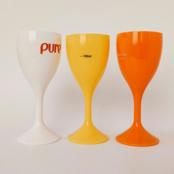 Premium Reusable Plastic Wine Glasses Bulk 300ml 10oz Food Grade PP