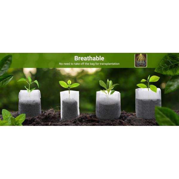 Nursery Growing Bags Large, 7.8x8.6 inches Biodegradable Fabric Seedling Grow Bag, Seed Starting Pots Pouches