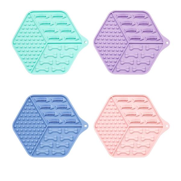 Newest Low MOQ Silicone Pet bowl Slow Feeder Dog Food Plate