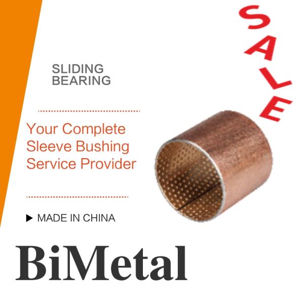 Thin - Wall Construction Permits Compact Rohs Bimetal Sleeve Bushes Indents Bearing Assembly