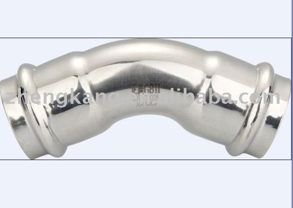 Rustproof Galvanized Carbon Steel Press Fittings 45 Or 90 Degree Elbow