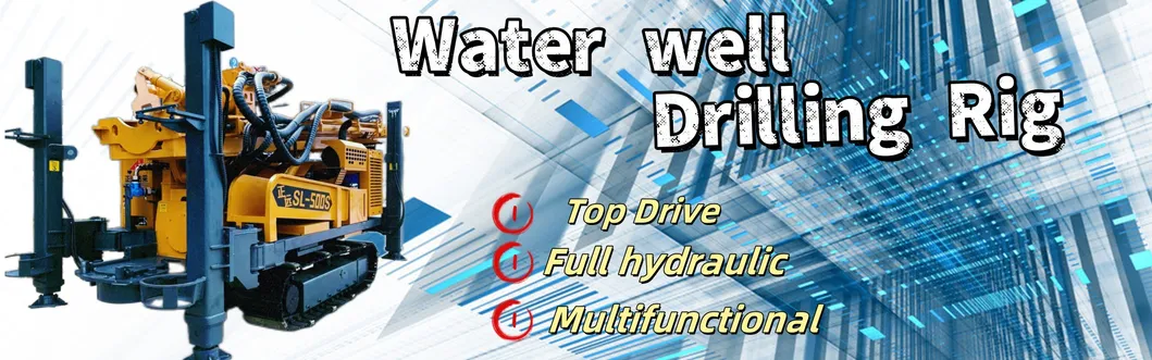 Perforadora de agua montada sobre orugas con profundidad máxima de perforación de 500 m para perforación