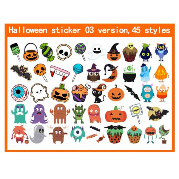 ODM Adhesive Halloween Window Vinyl Kiss Cut Stickers Printing