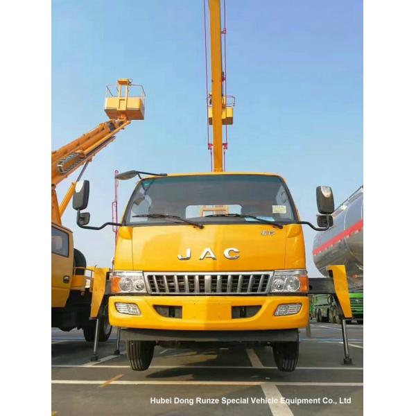 Hydraulic Rising Truck Mounted Aerial Platform , 16-18 Meter High Altitude Trucks