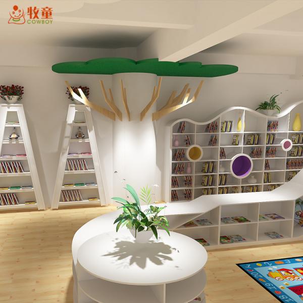 China supplies children kindergarten school wooden MDF library furniture for reading room