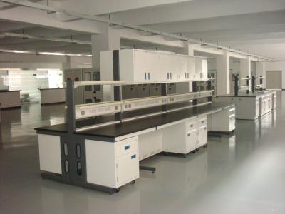 Corrosion Resistant Full Steel Lab Island Bench / Desk Lab Systems Furniture
