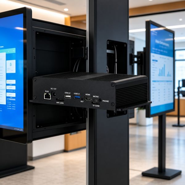 RK3399 Digital Signage Media Player Box 4K HD Android Network Advertising Player Smart Split Screen Remote Control Kiosk