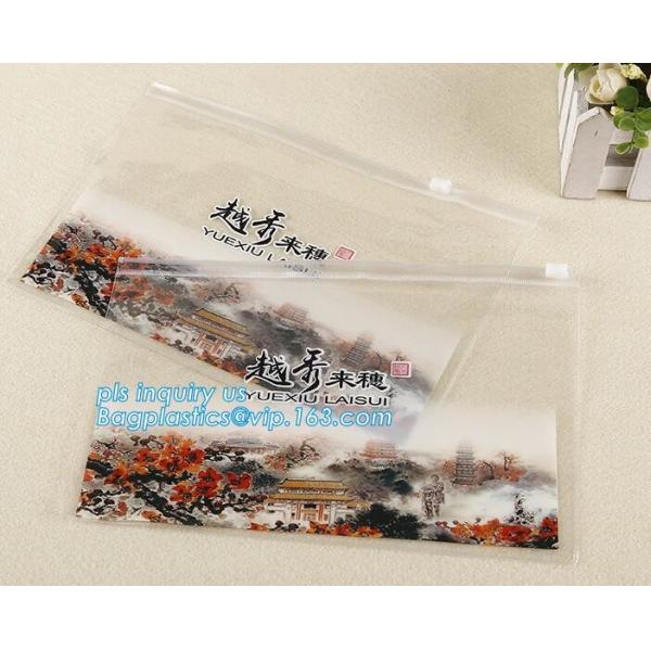 wholesale transparent Logo Packaging Garment Suit Clothes Bags Slider Packing PE Zipper packing Plastic Bag, slider zipp