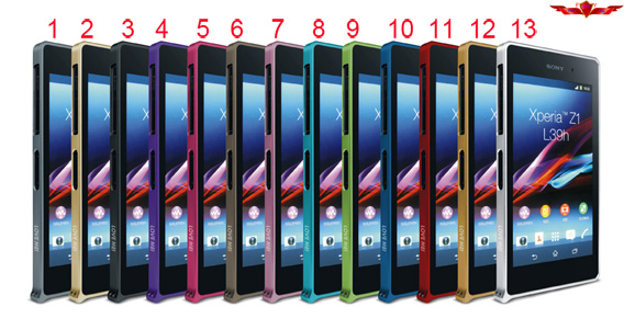 New Arrival Ultra Thin 0.7MM Aluminum Bumper For Sony Xperia Z1 Multi Color Gift Box Yes