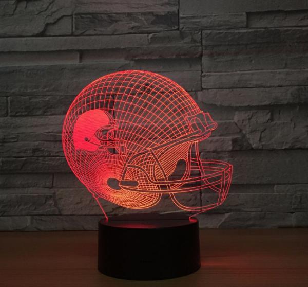 Motorcycle Helmet 7 Colors Change 3D LED Night Light with Remote Control Ideal For Birthday Gifts And Party Decoration