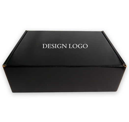 Shipping Mailer Cardboard Jewelry Gift Boxes Black Color Corrugated Die Cut