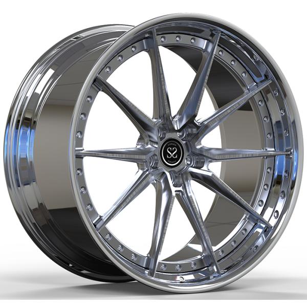 2 Piece Polish A6061 T6 Alloy Wheels 20 X 9 For Audi RS5 5x112