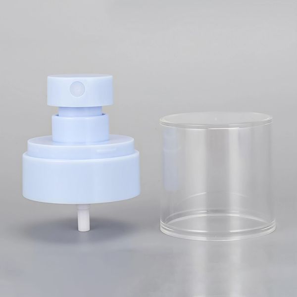 24mm Half Cover Plastic Pump Sprayer White Mist with Transparent Cap Big Cap for Liquid Application