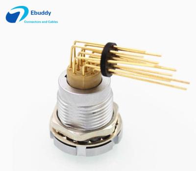 Circular Lemo B Series Connectors ECG 1B 2 3 4 5 6 Pin Elbow Contact For Printed Circuit board
