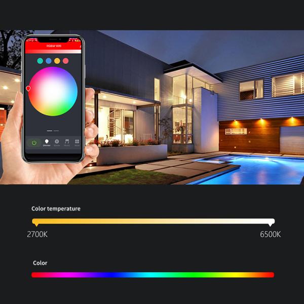 2835SMD LED Chip Wi-Fi RGB LED Bulb with Tuya App Control and Dimmable Function