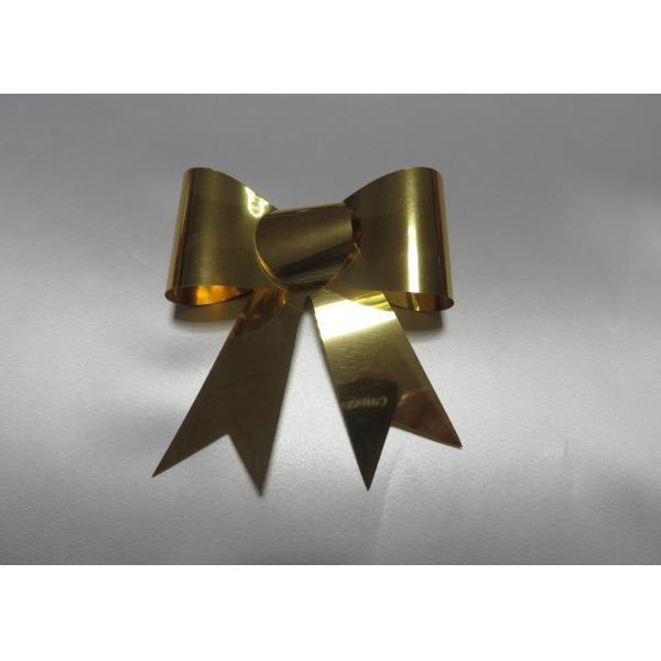 Plastic tie christmas ribbon bow with elastic for gift , candy , chocolate packaging