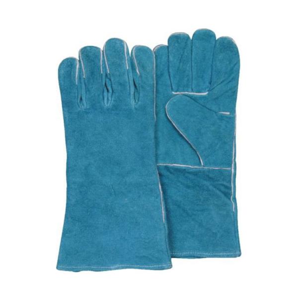 Anti-cut Function Heat Resistant Cow Split Leather Welding Safety Gloves 27cm or 35cm