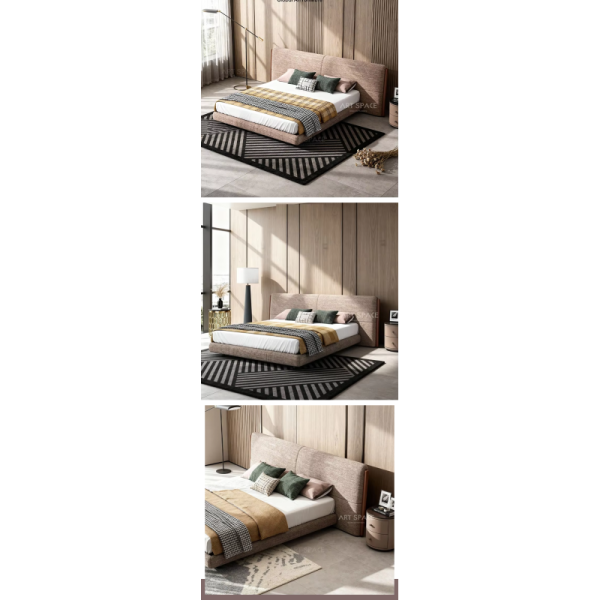 Gainsville Furniture High End Furniture Manufacturer Italian Modern Luxury Bedroom Bett Set Velvet Fabric Super King Bed
