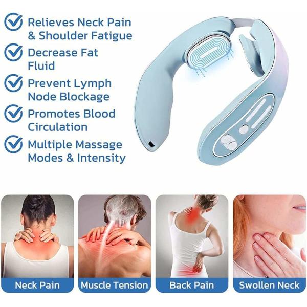 Massage Apparatus Hot Tens Pulse Neck Massager with Heating Function