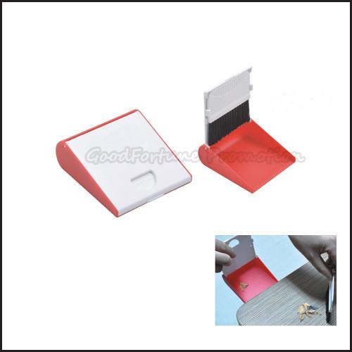 Eco ABS promotional fold desk garbage scraps of paper case box organizer with brush gift