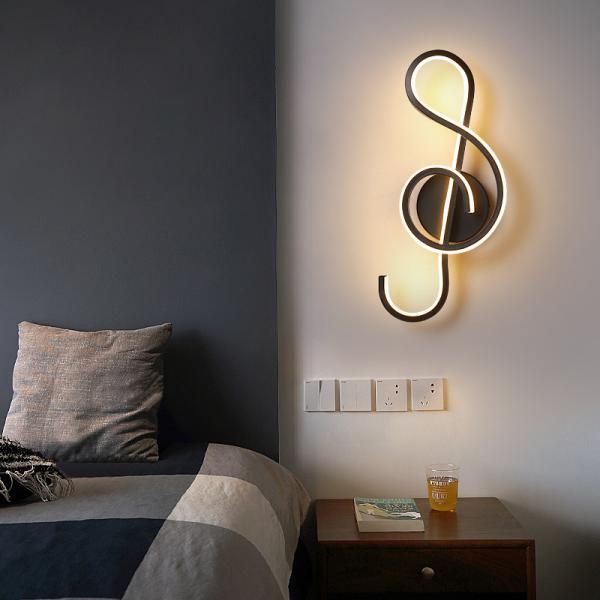 Simple Modern Tri-color Dimming LED Bedhead Wall Lamp for Living Room and Staircase